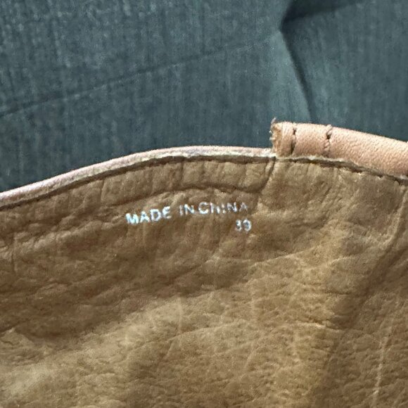 AldoBrown Leather Mid Calf Western Boots Classic Stacked Heel Women's 8 (EU 39) - Picture 6 of 13